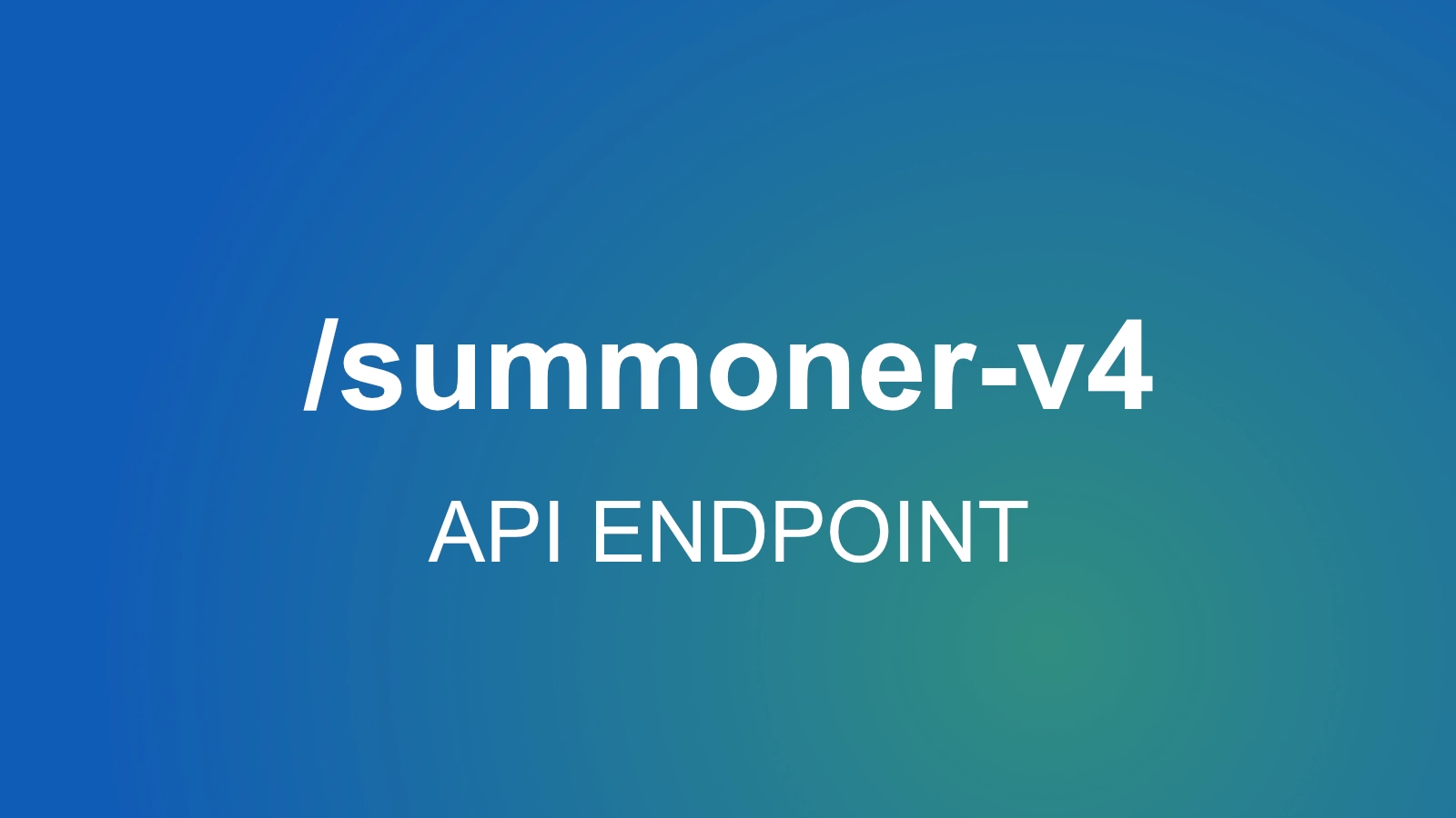 Using the summoner-v4 API